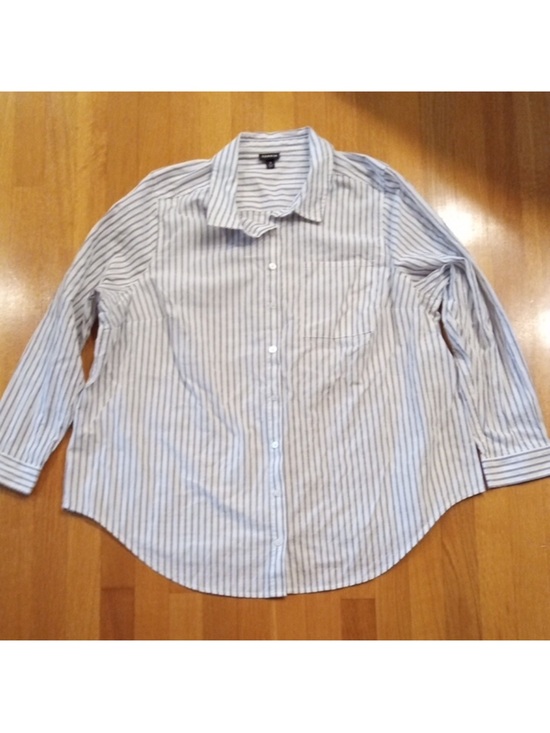 torrid Tops - Torrid Striped Button Down Business Casual Dress Women's Top Size 3x